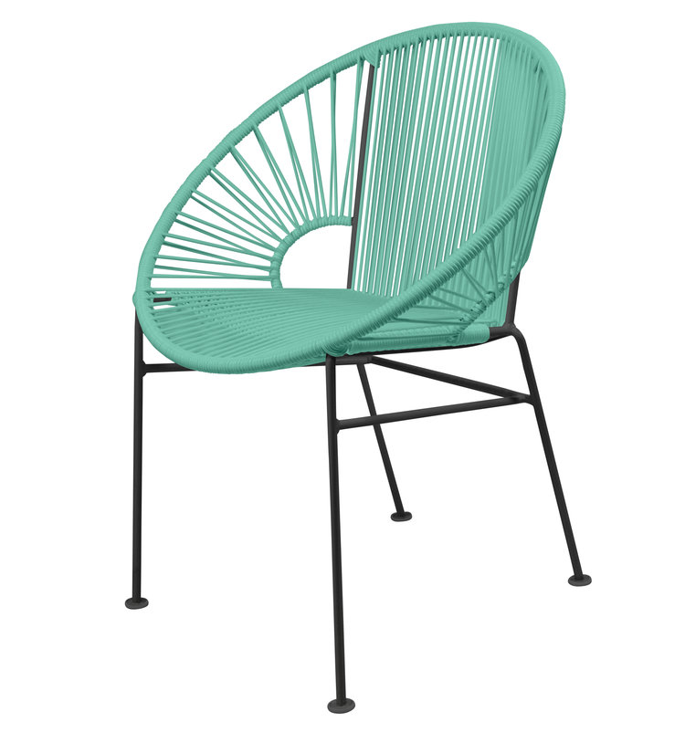 Stylish Black Frame Innit Concha Chair for Dining, Café, and More