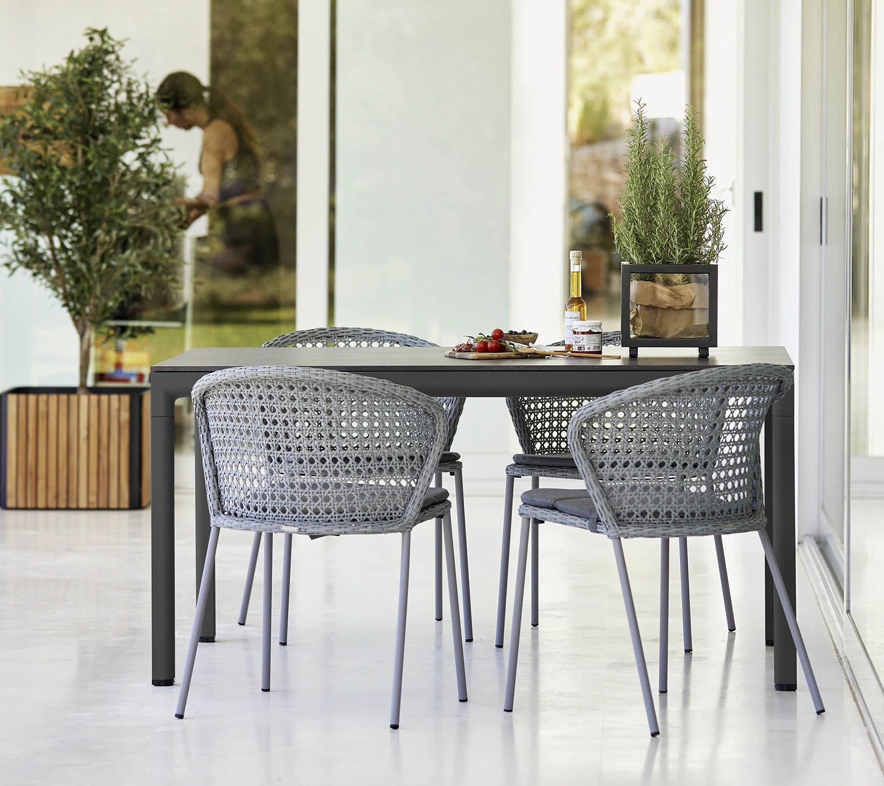 Cane-line 150x90cm Drop Outdoor Table for Elegant Patio Settings
