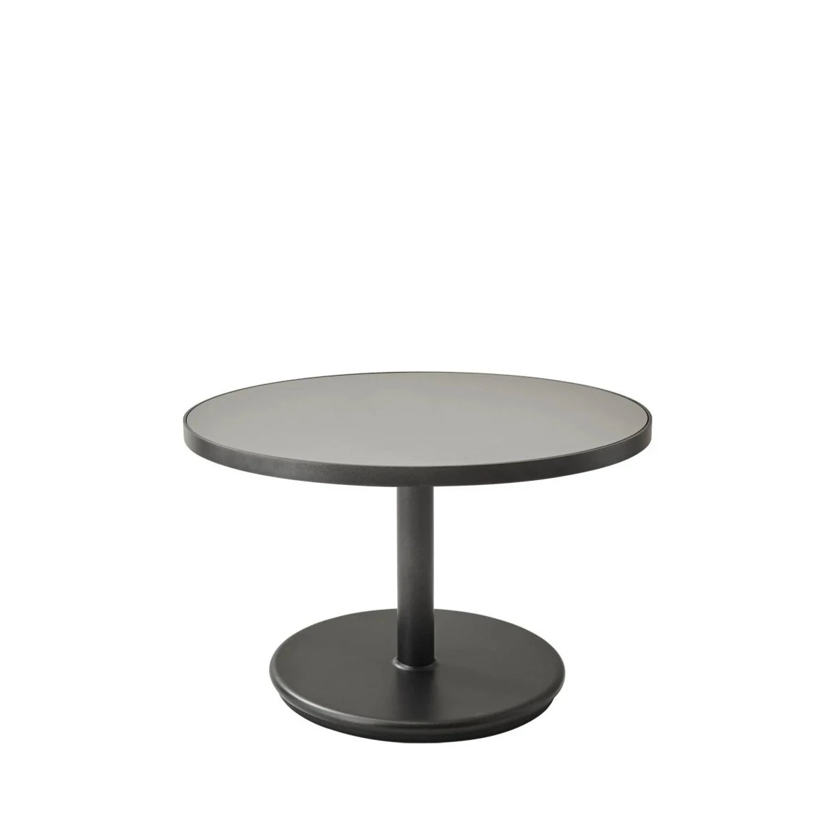 Small Base Round 60cm Cane-line Go Outdoor Coffee Table for Elegant Spaces
