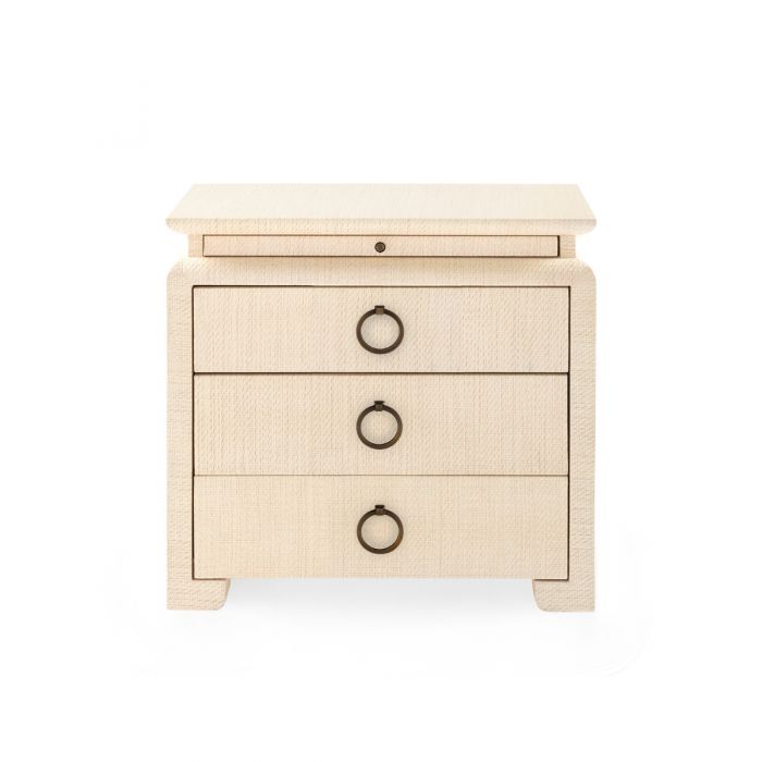 Villa & House Elina Luxury 3-Drawer Side Table with Pull-Out Tray