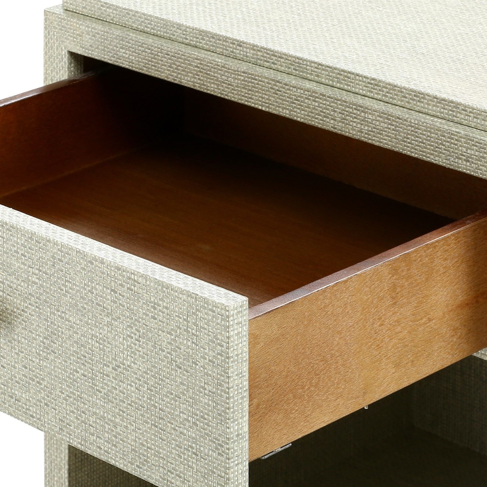 Villa & House Fedor Modern 2 - Drawer Side Table with Lacquered Grasscloth