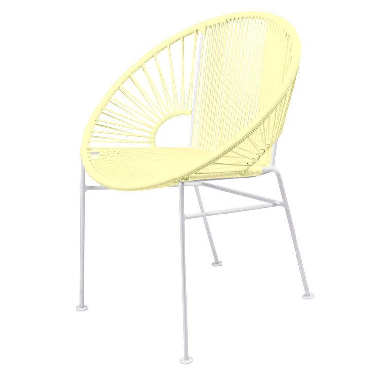 Stylish White Frame Innit Concha Chair for Dining, Café, Home or Office