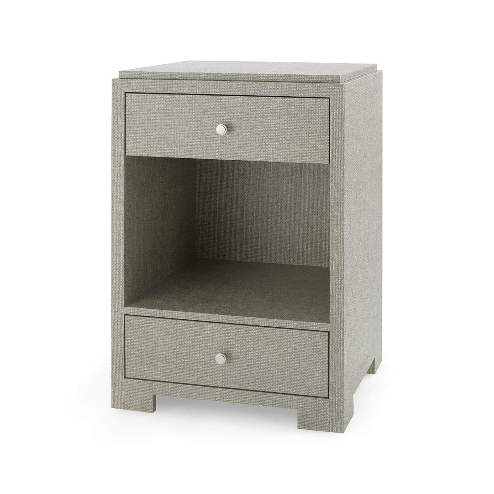 Villa & House Fedor Modern 2 - Drawer Side Table with Lacquered Grasscloth