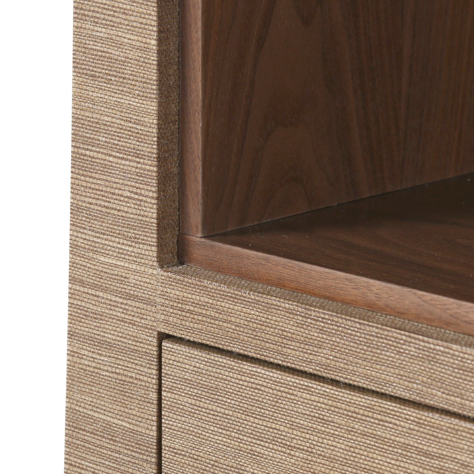 Villa & House Ming Flax Brown 2-Drawer Side Table with Elegant Design