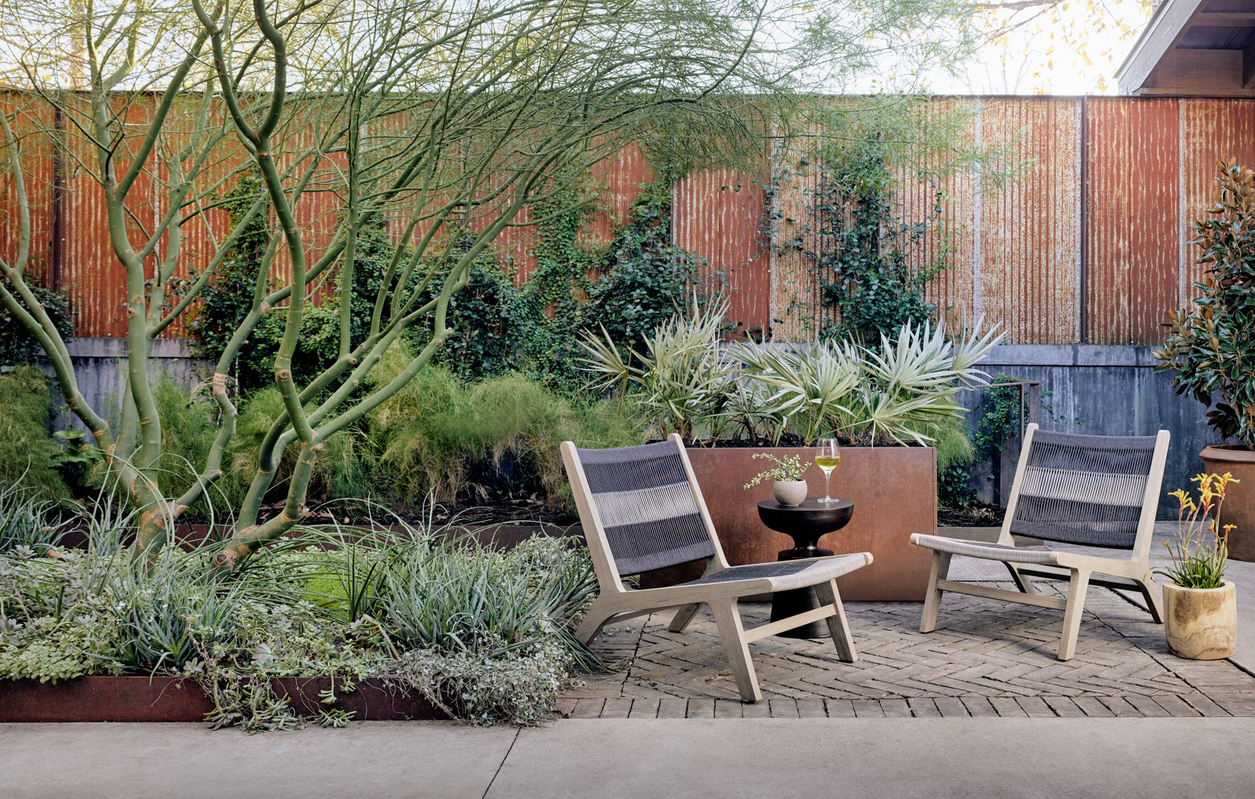 Four Hands Julian Weather - Resistant Outdoor Chair with Handwoven Rope
