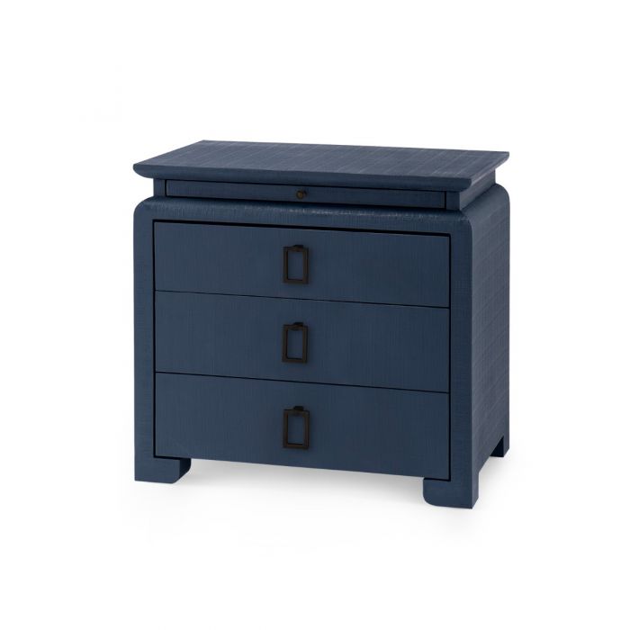 Villa & House Elina Luxury 3-Drawer Side Table with Pull-Out Tray