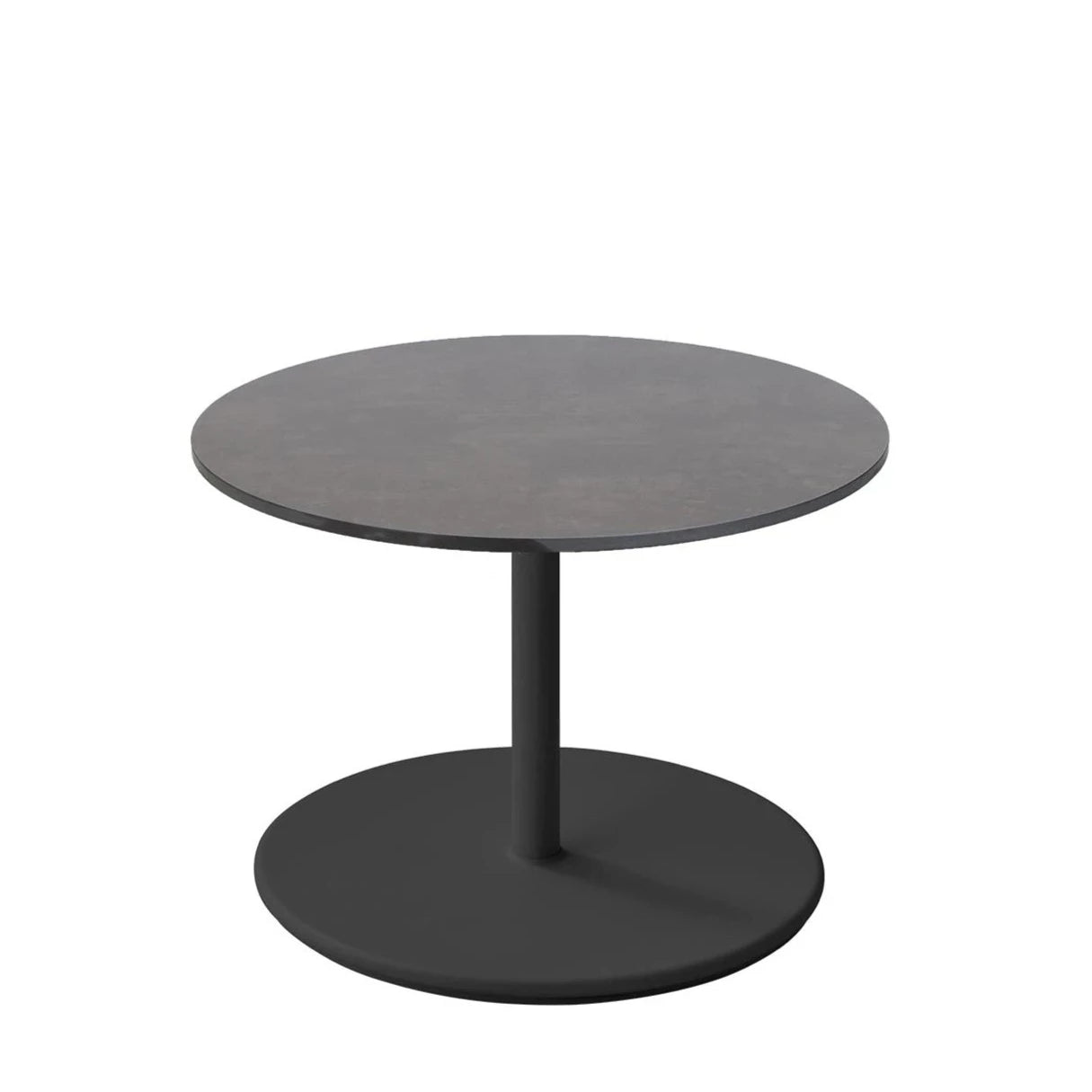 Large Base Round 70cm Cane-line Go Outdoor Coffee Table for Elegant Lounging