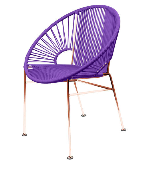 Stylish Innit Concha Dining and Café Chair with a Rustic Copper Frame