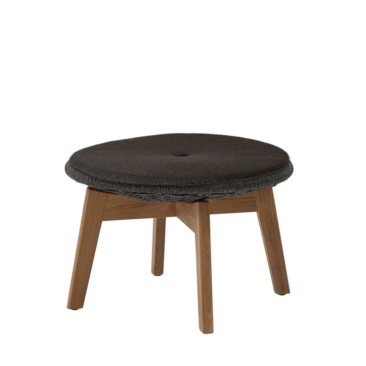 Cane-line Peacock Comfortable Outdoor Footstool & Side Table