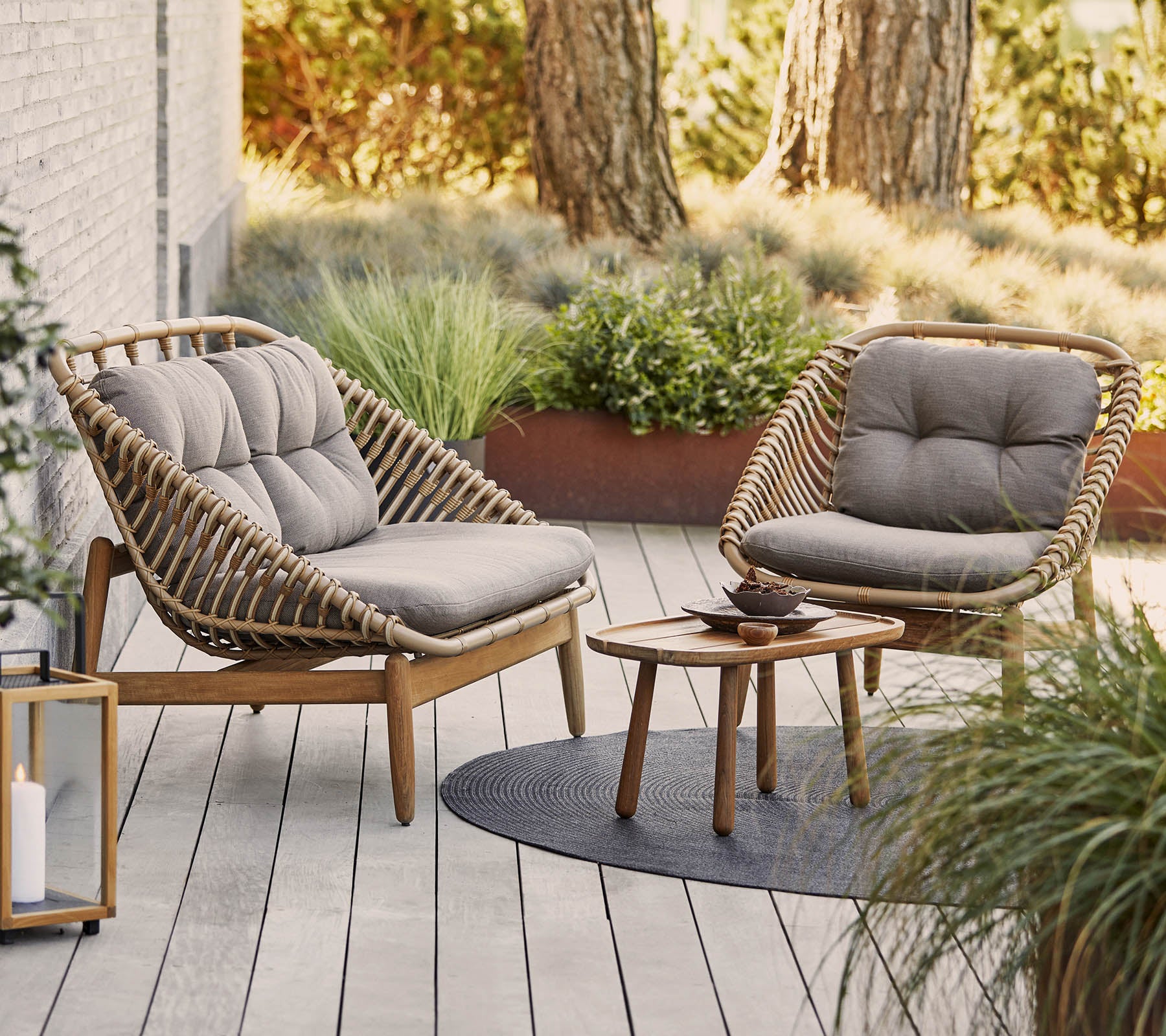 Cane-line Strington Outdoor Lounge Chair for Relaxing in Small Spaces