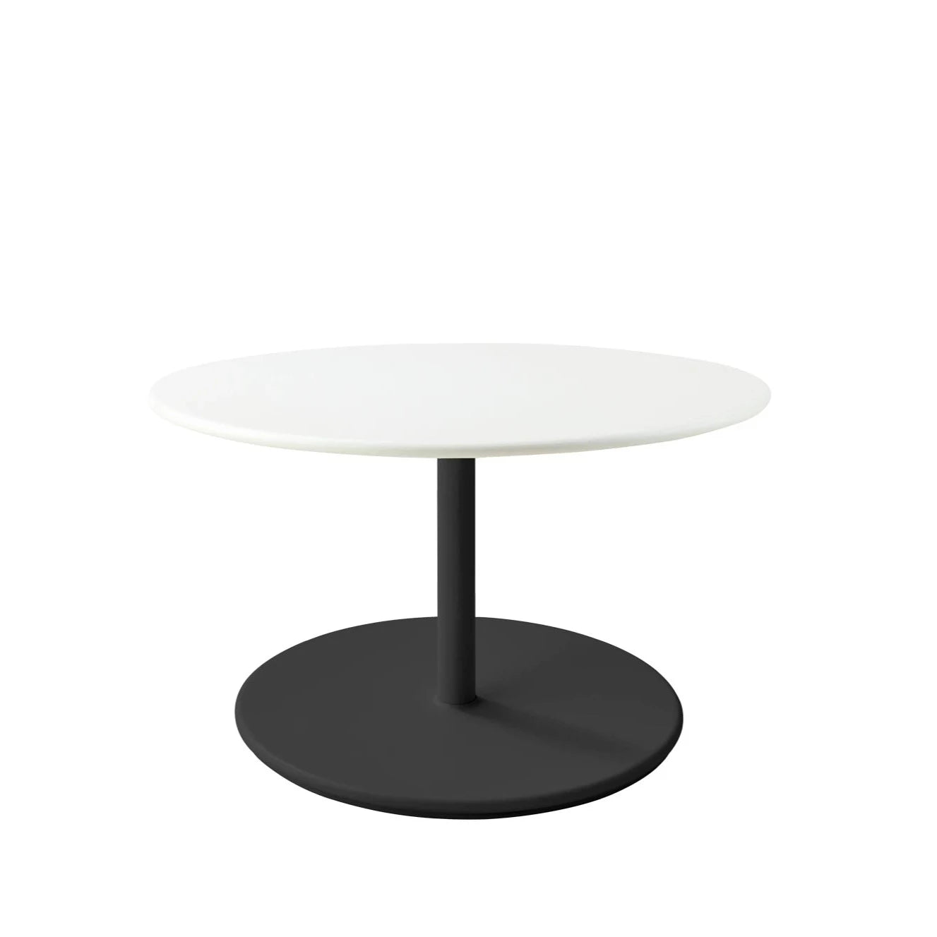 Large Base Round 80cm Cane-line Go Outdoor Coffee Table for Stylish Lounges