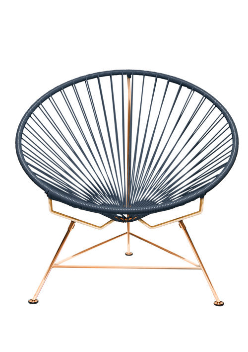 Stylish and Durable Innit Lounge Chair with a Copper-Colored Frame