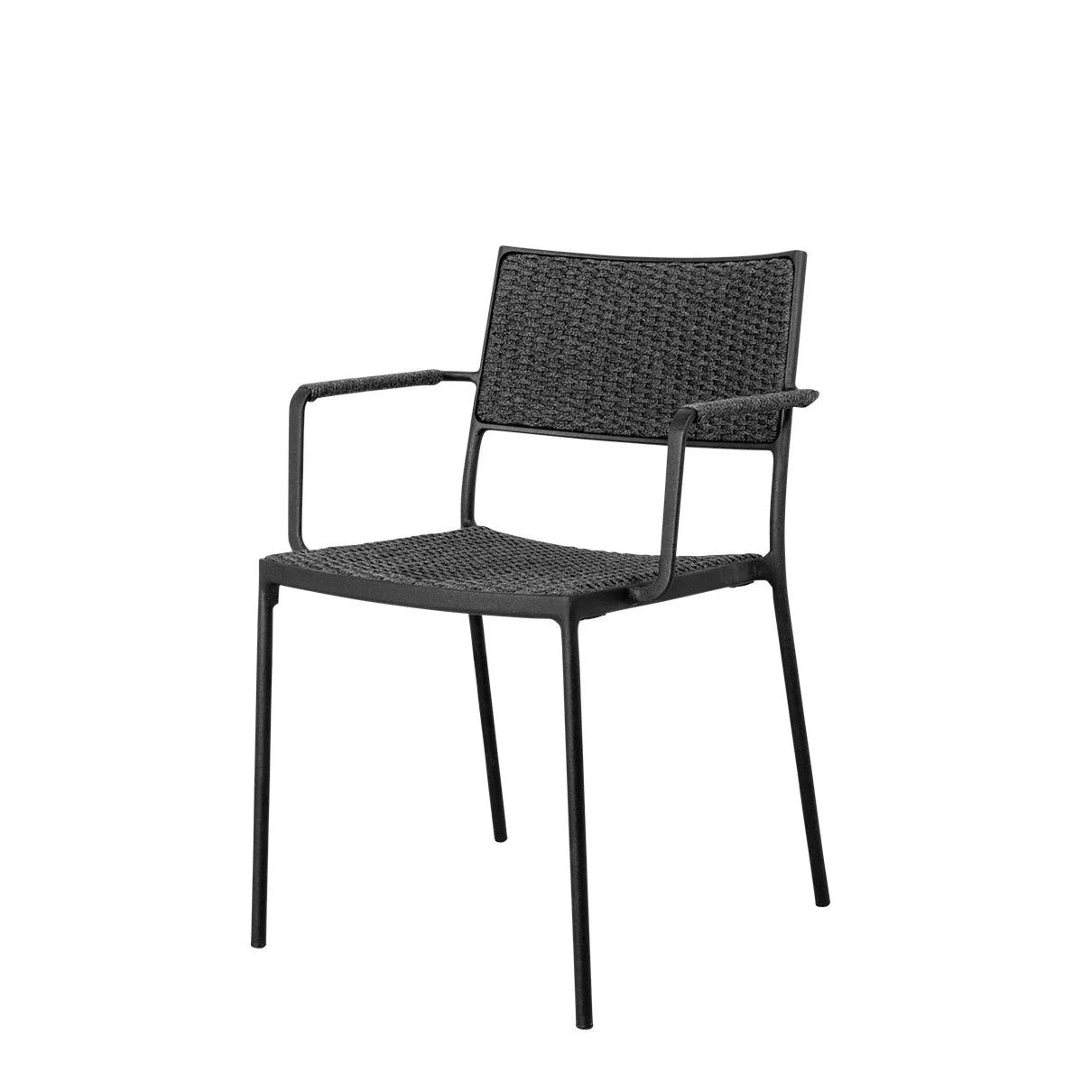 Cane-line Less Modern Stackable Aluminium Armchair with French Weave