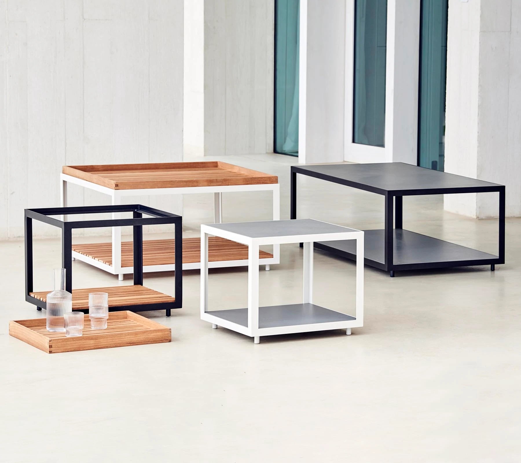Cane-line Rectangular Level Coffee Table Base with Elegant Design