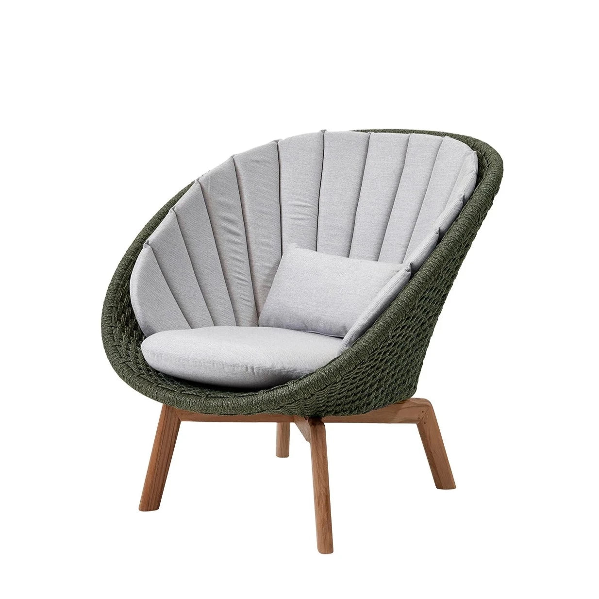 Cane-line Outdoor Peacock Lounge Chair Crafted with Soft Rope