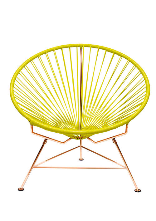 Stylish and Durable Innit Lounge Chair with a Copper-Colored Frame
