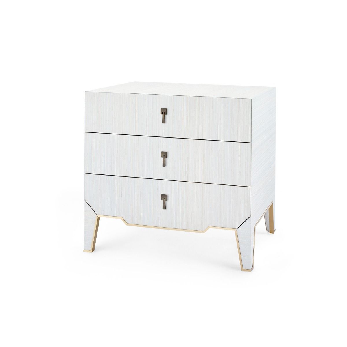 Villa & House Madeline Stylish 3-Drawer Side Table for Bedroom, Living Room, and Study