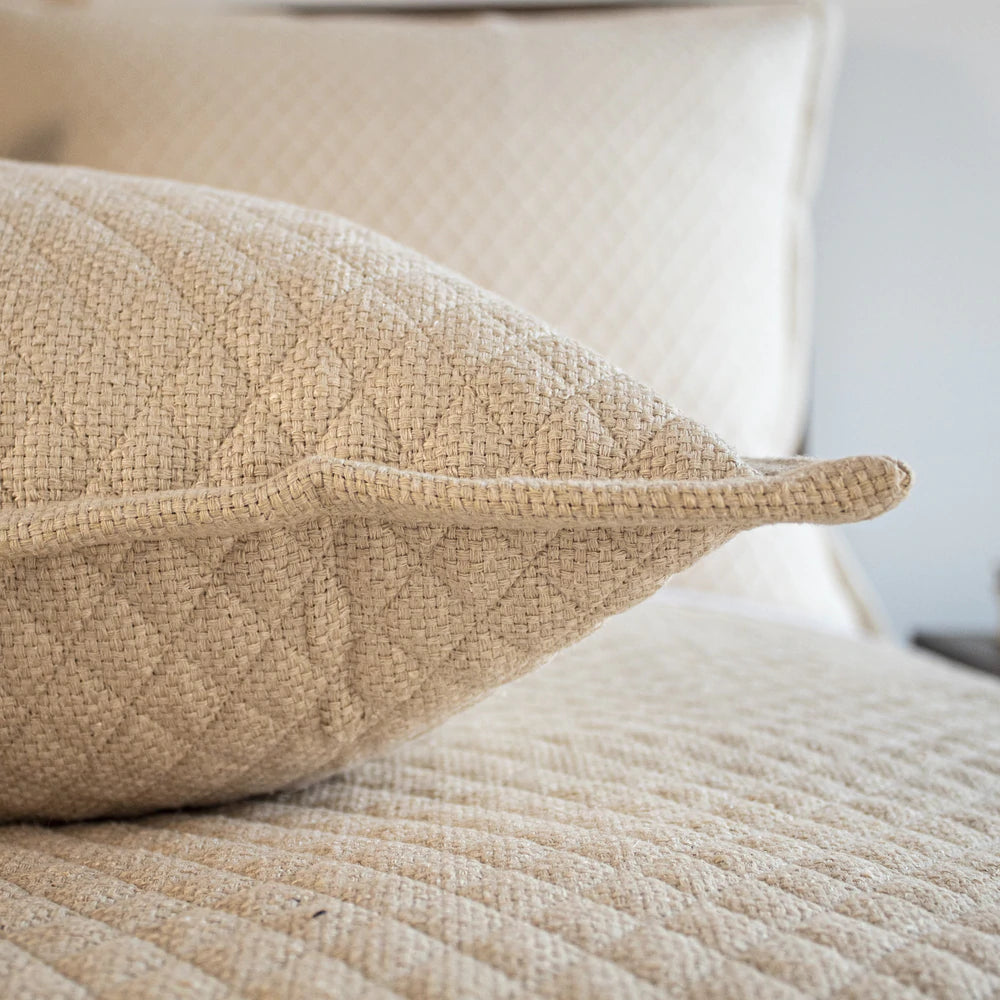Luxurious Ann Gish 1-Inch Diamond Quilted Silk Basketweave Coverlet