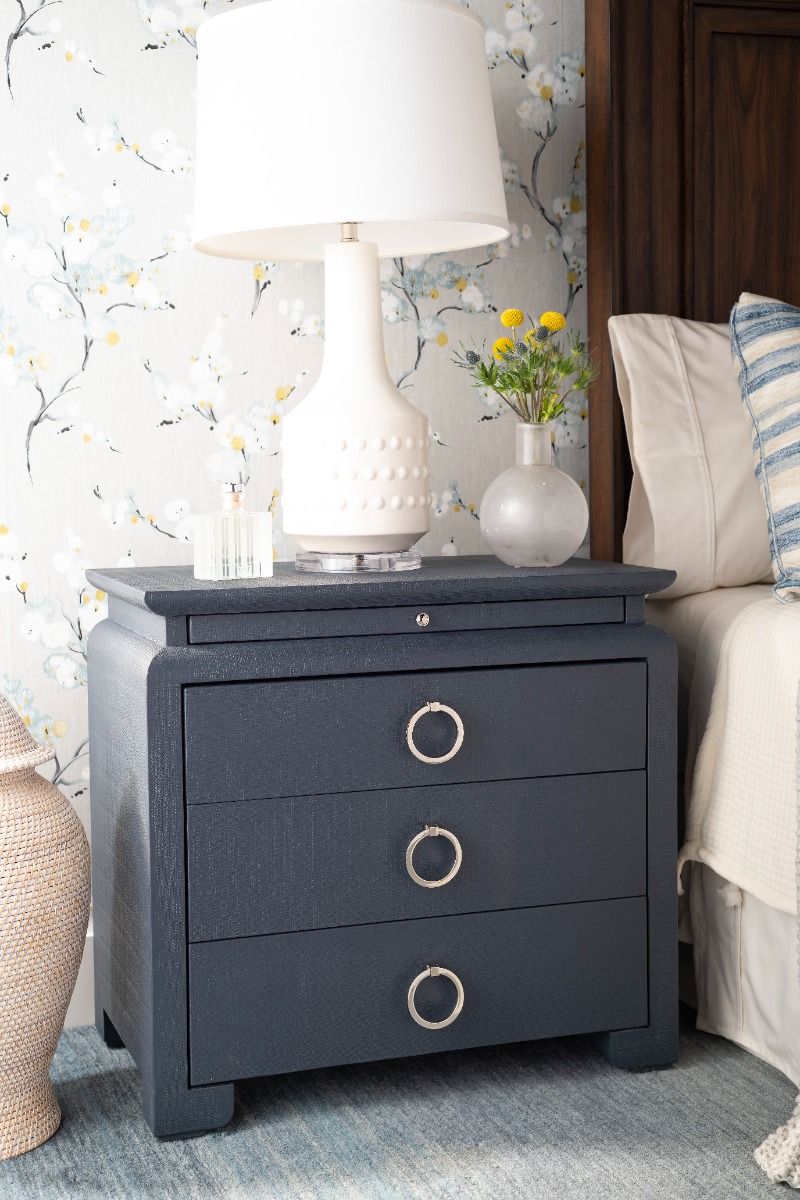 Villa & House Elina Luxury 3-Drawer Side Table with Pull-Out Tray