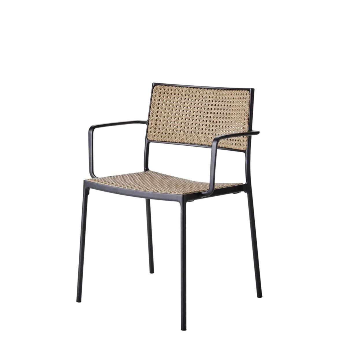 Cane-line Less Modern Stackable Aluminium Armchair with French Weave