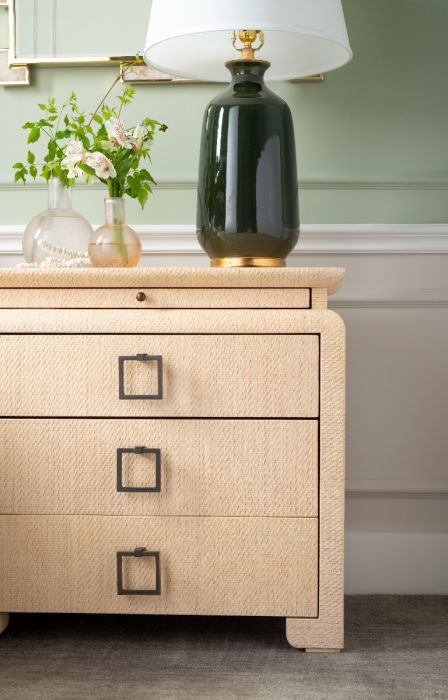 Villa & House Elina Luxury 3-Drawer Side Table with Pull-Out Tray