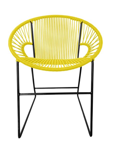 Stylish Black Frame Innit Puerto Dining and Side Chair for Indoor and Outdoor Use