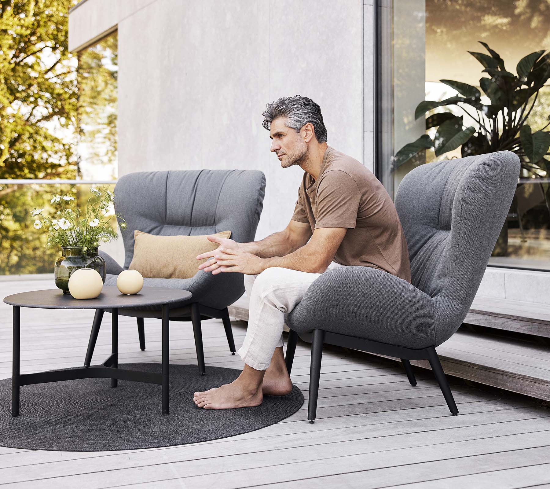 Cane-line Outdoor Serene Comfortable Lounge Chair for Relaxing