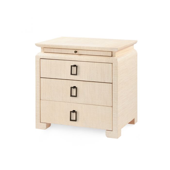 Villa & House Elina Luxury 3-Drawer Side Table with Pull-Out Tray