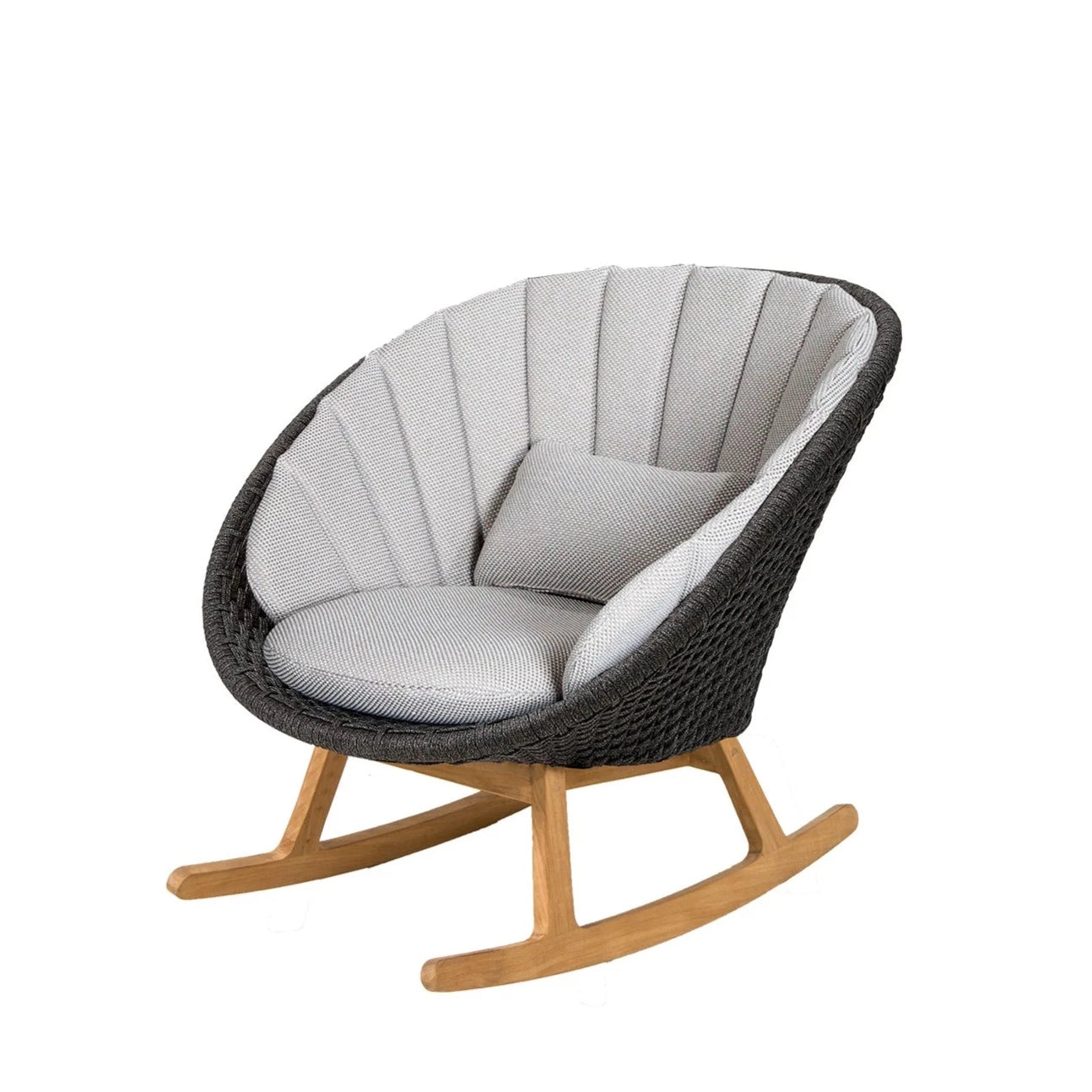 Cane-line Brand Peacock-Style Outdoor Rocking Chair for Relaxation
