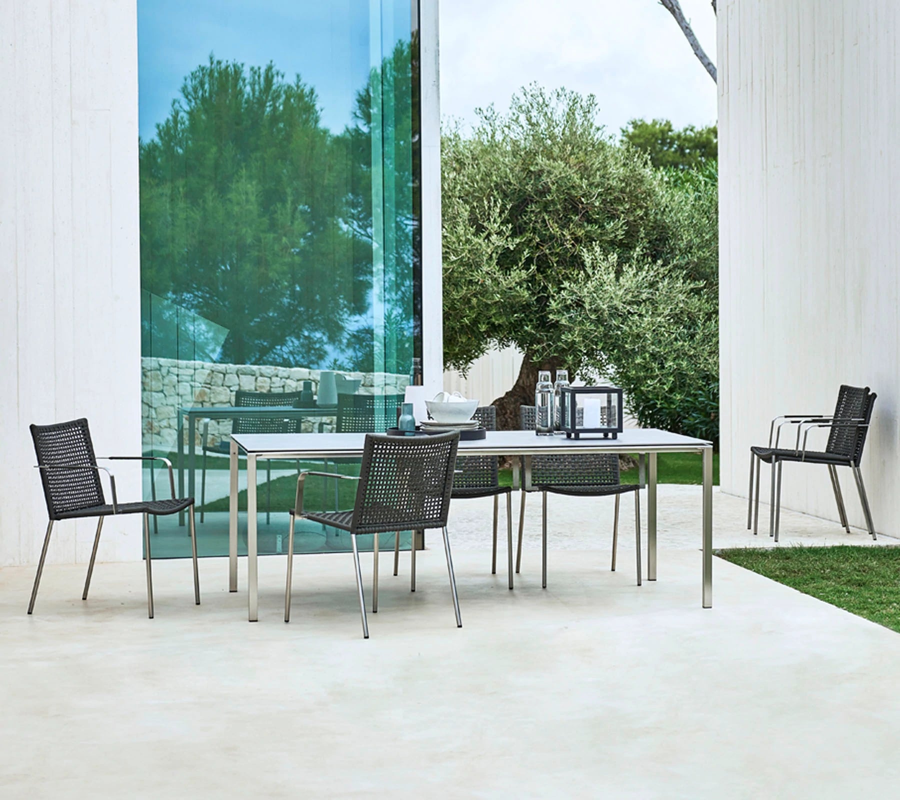 Stackable Cane-line Straw Armchair with Modern Design