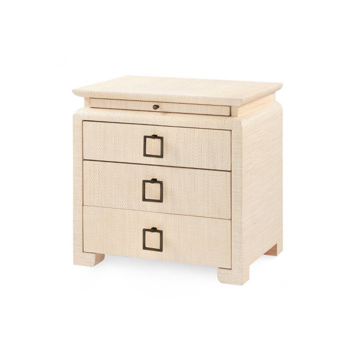 Villa & House Elina Luxury 3-Drawer Side Table with Pull-Out Tray