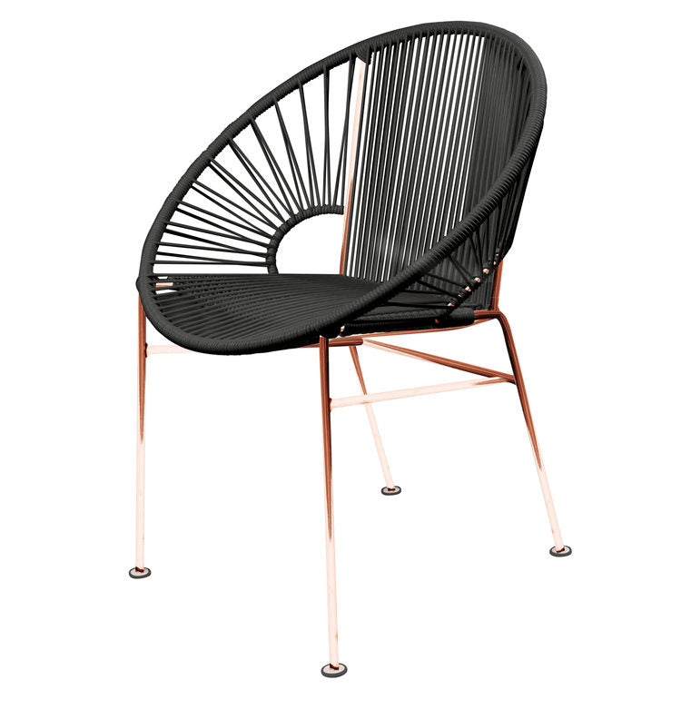 Stylish Innit Concha Dining and Café Chair with a Rustic Copper Frame