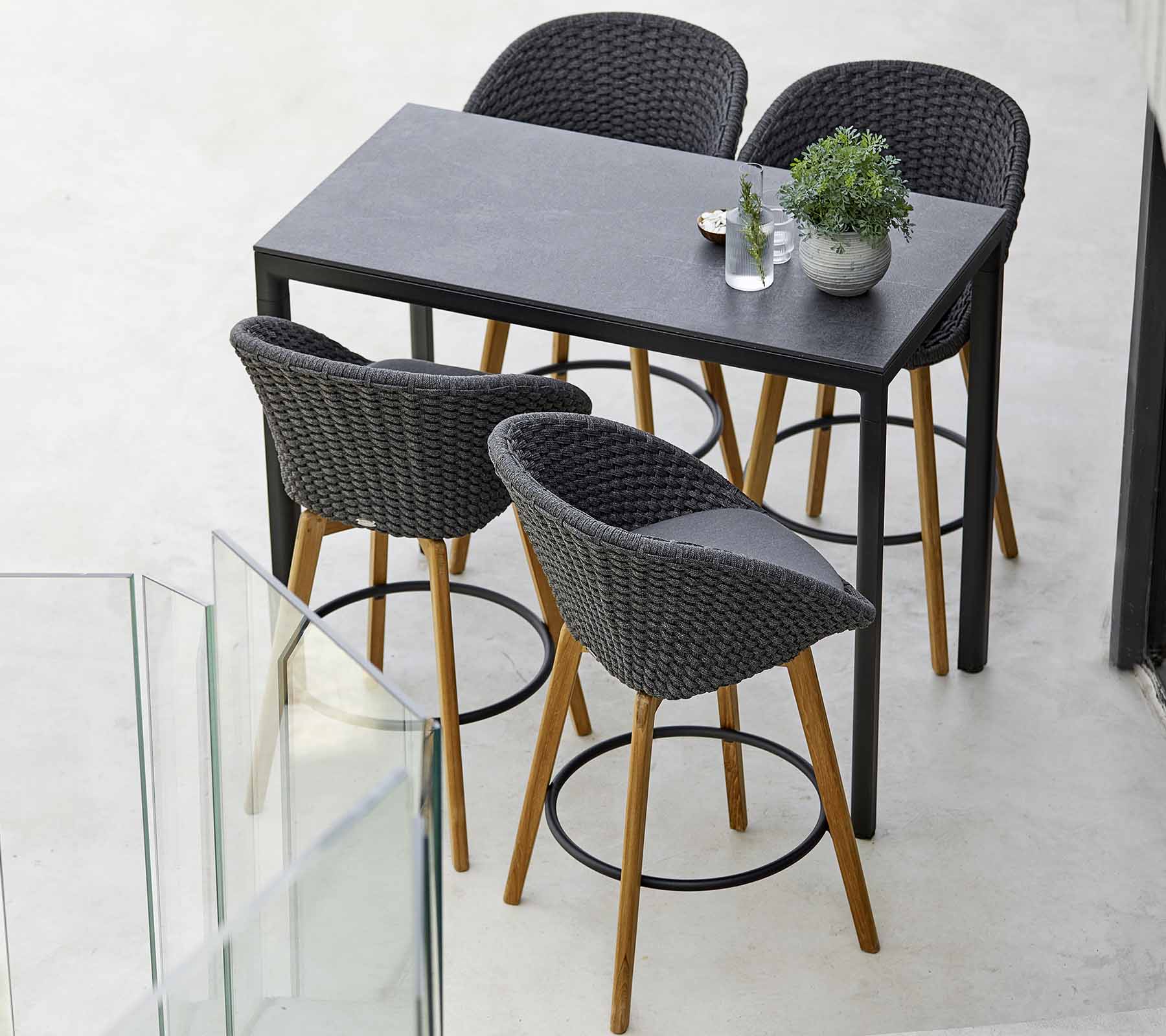 Cane-line Peacock Stylish Outdoor Bar Chair for Comfortable Seating