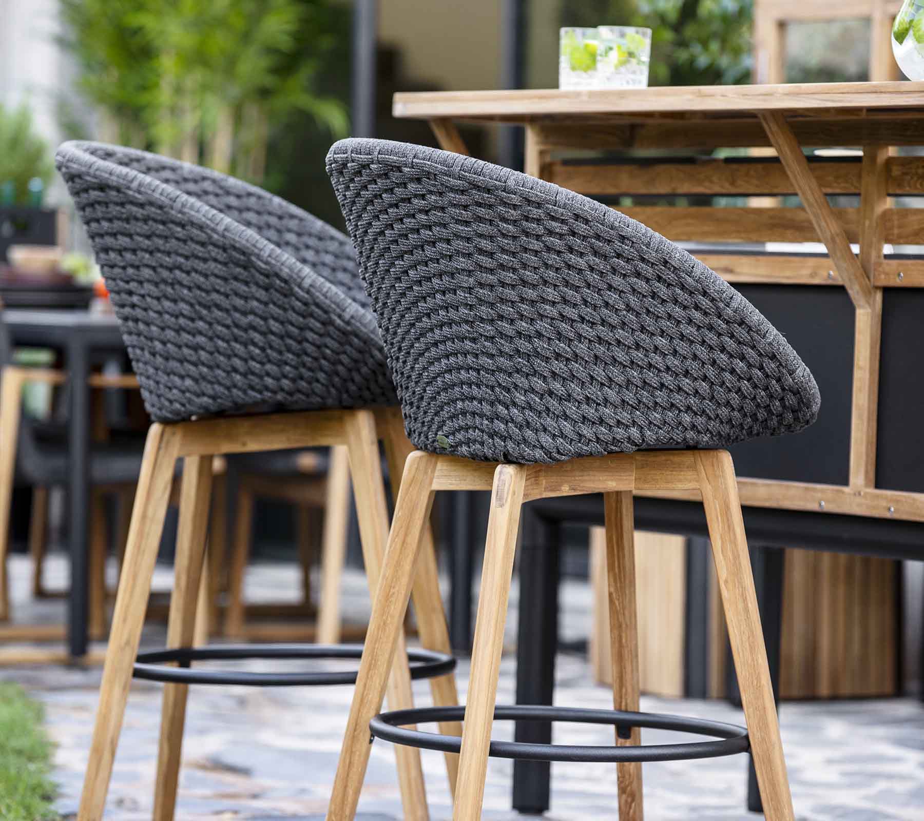 Cane-line Peacock Stylish Outdoor Bar Chair for Comfortable Seating
