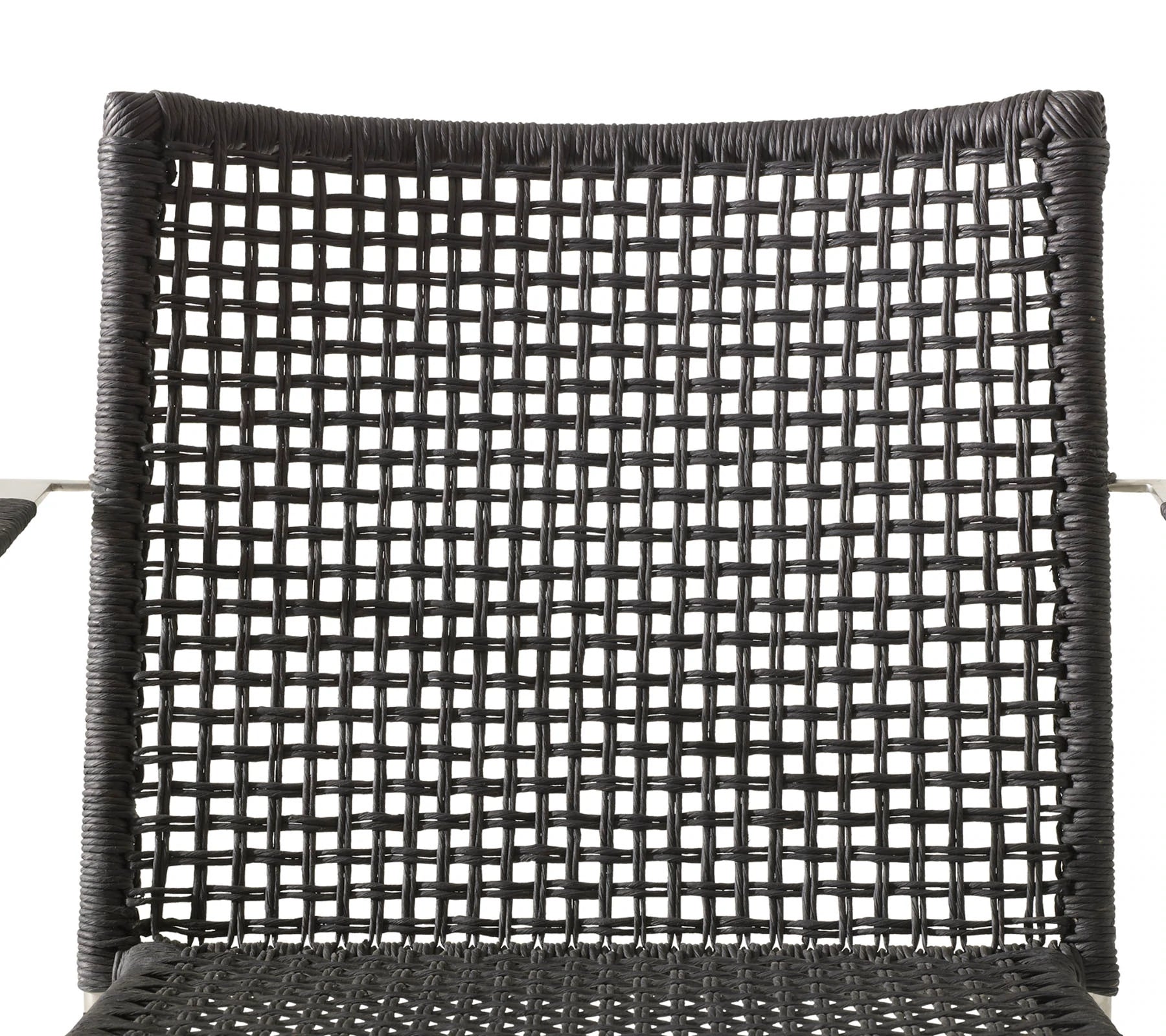Stylish Cane - line Stackable Straw Armchair for Indoor Use