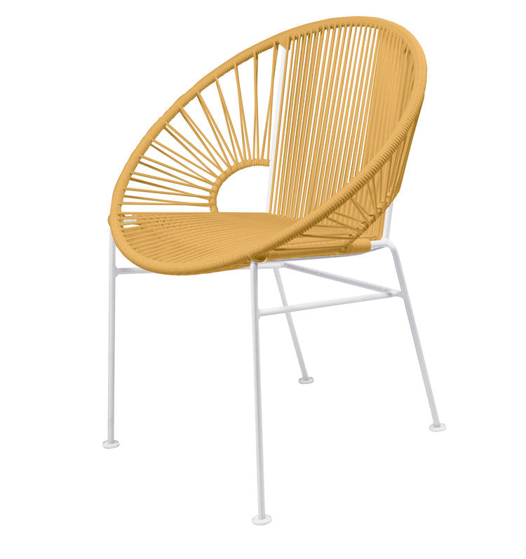 Stylish White Frame Innit Concha Chair for Dining, Café, Home or Office