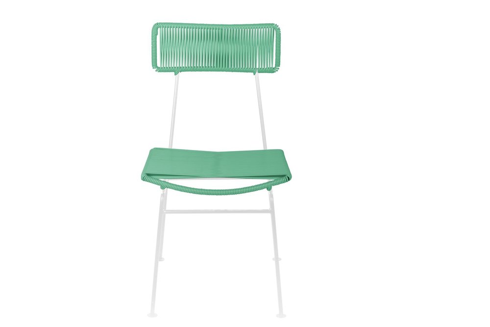 Innit's Charming White-Frame Hapi Indoor/Outdoor Dining Chair