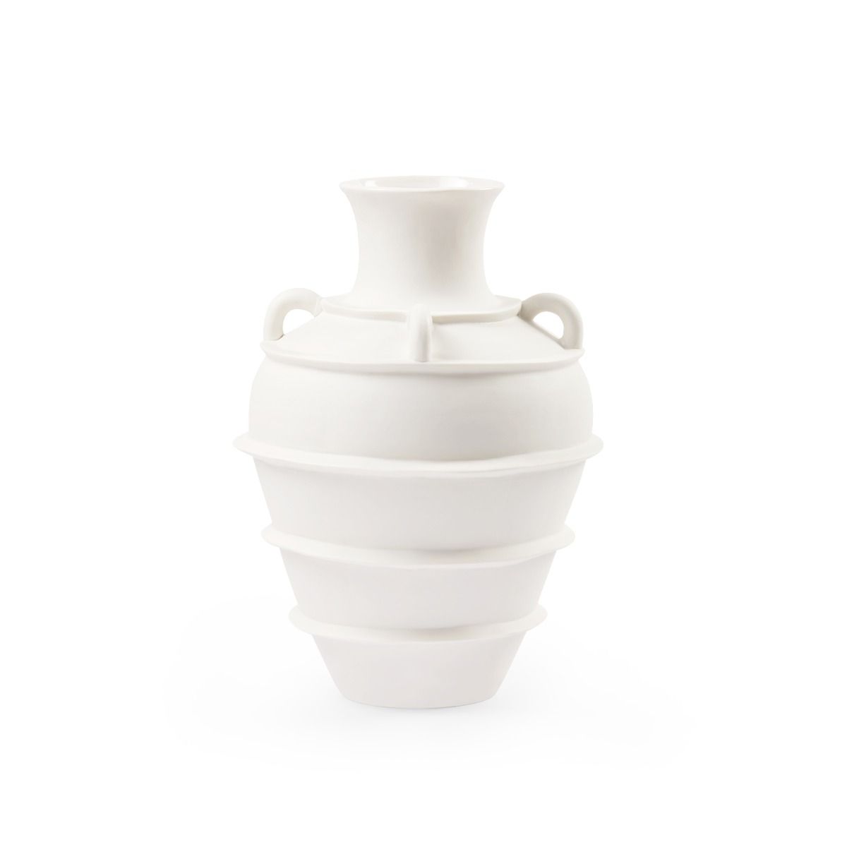 Villa & House Hand - crafted Greek - inspired Phaedra White Porcelain Vase for Decor