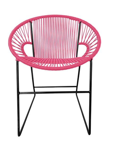 Stylish Black Frame Innit Puerto Dining and Side Chair for Indoor and Outdoor Use