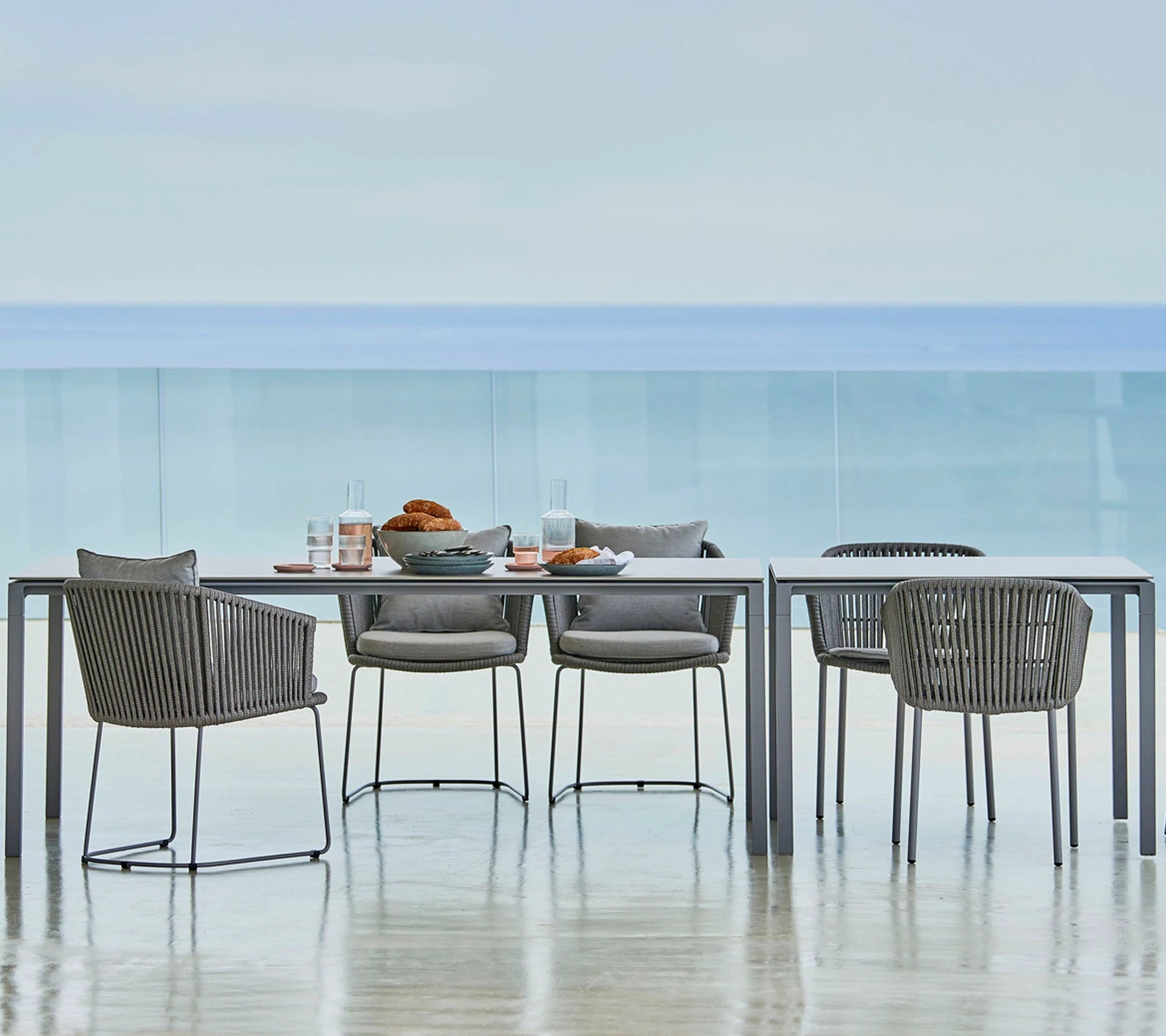 Cane-line Square-shaped Modern Pure Dining Table for Elegant Dining Spaces