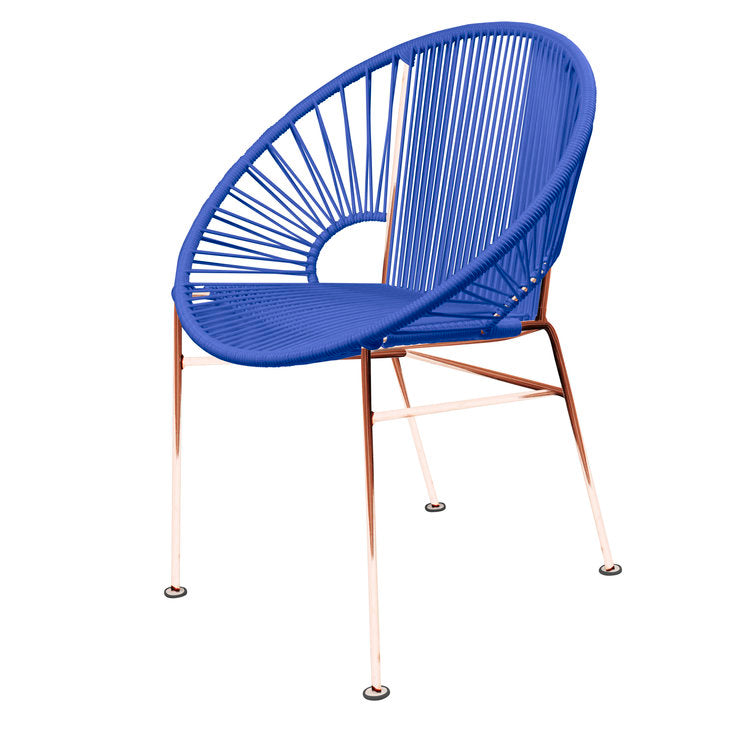 Stylish Innit Concha Dining and Café Chair with a Rustic Copper Frame