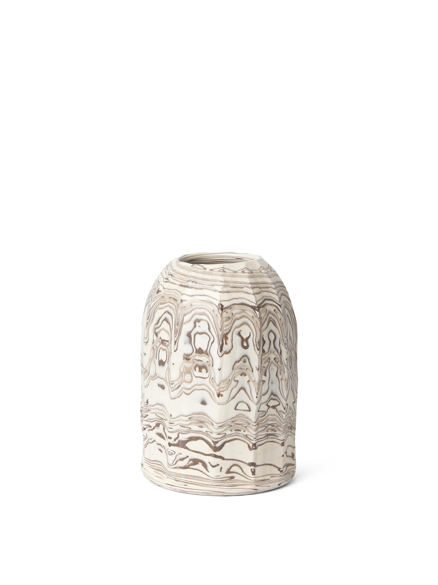 Ferm Living Handmade Blend Stoneware Vase with Unique Patterns