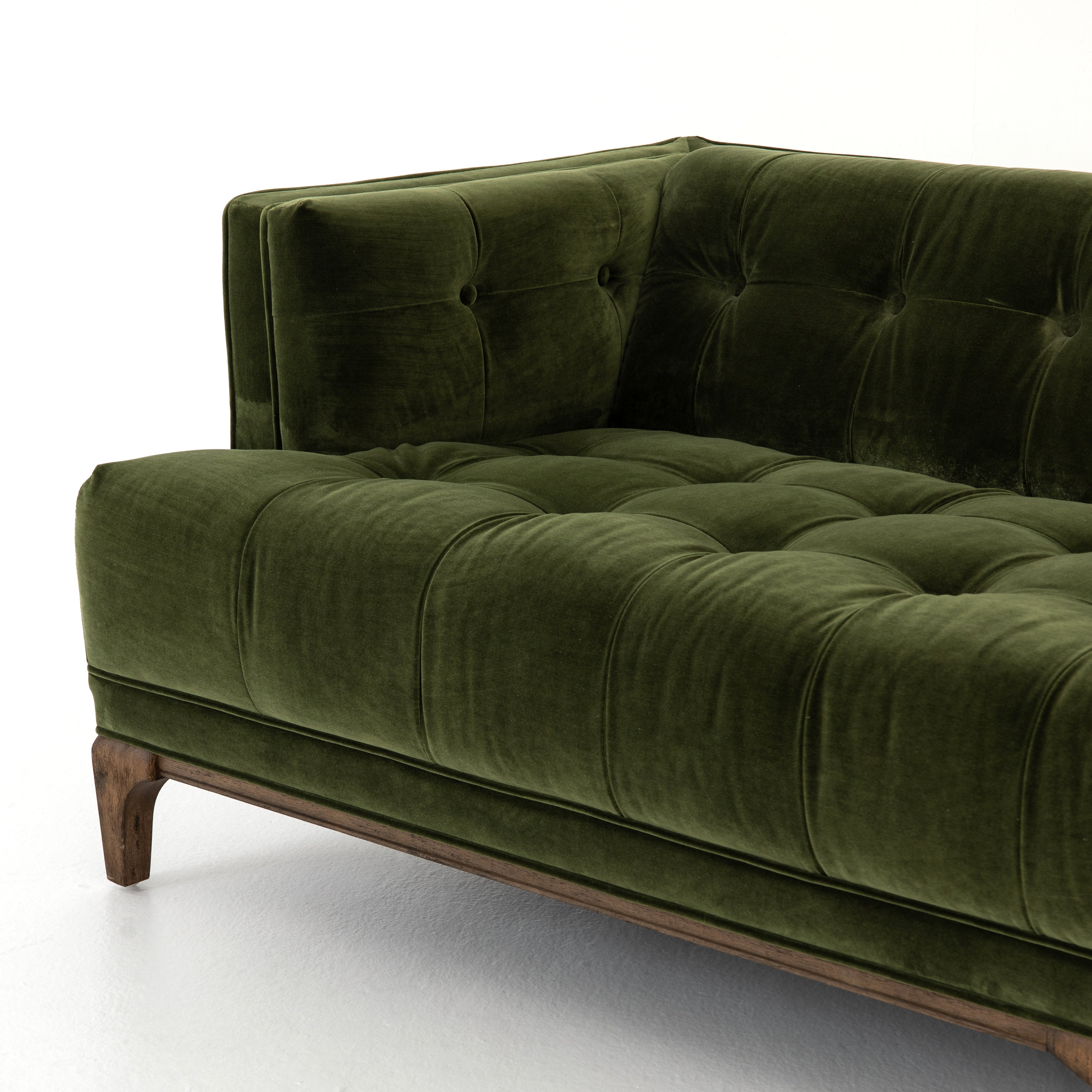 Four Hands 91-Inch Dylan Sofa in Top-Grain Leather or Sapphire Olive Fabric
