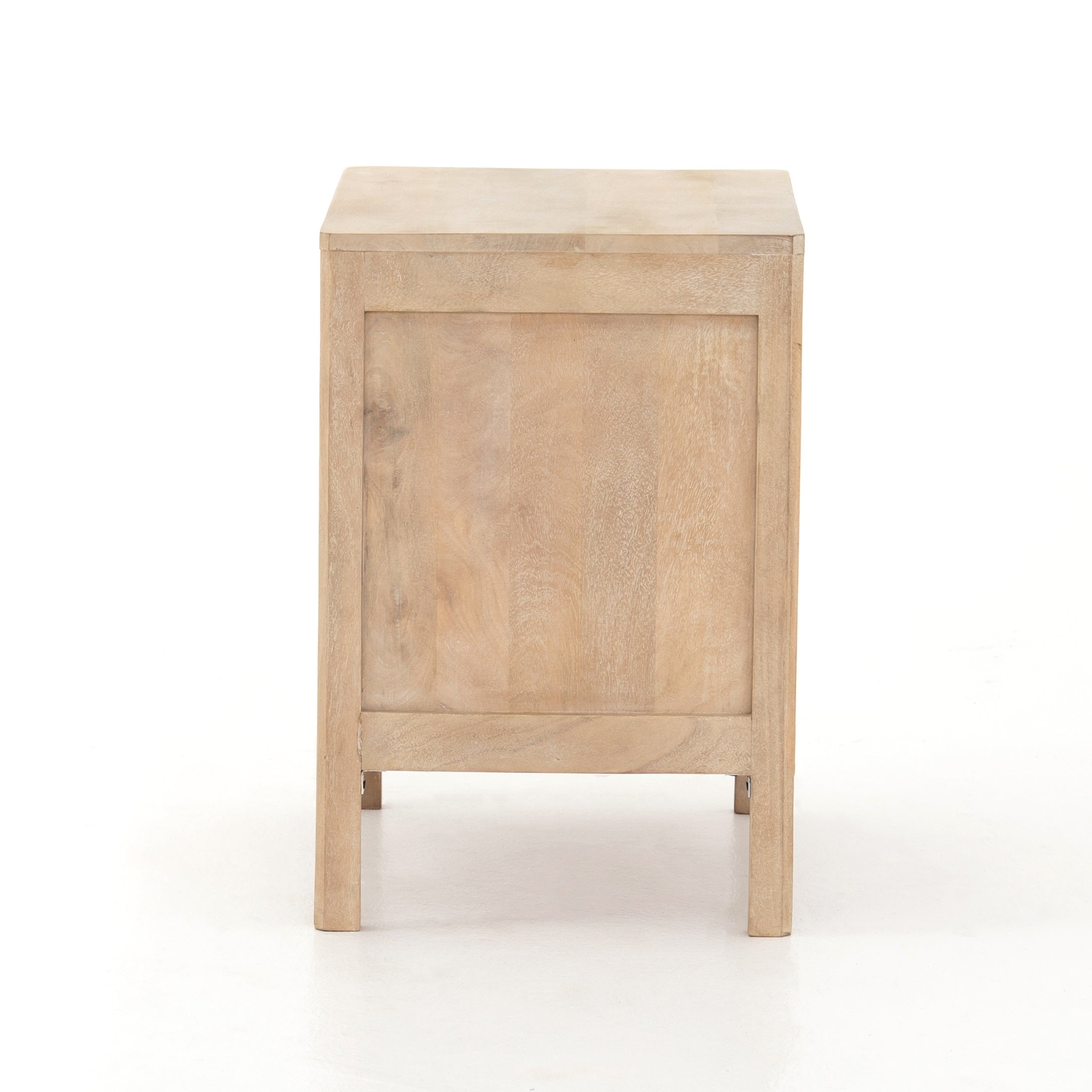 Four Hands Sydney Solid Mango Nightstand with Woven Cane and Removable Shelf
