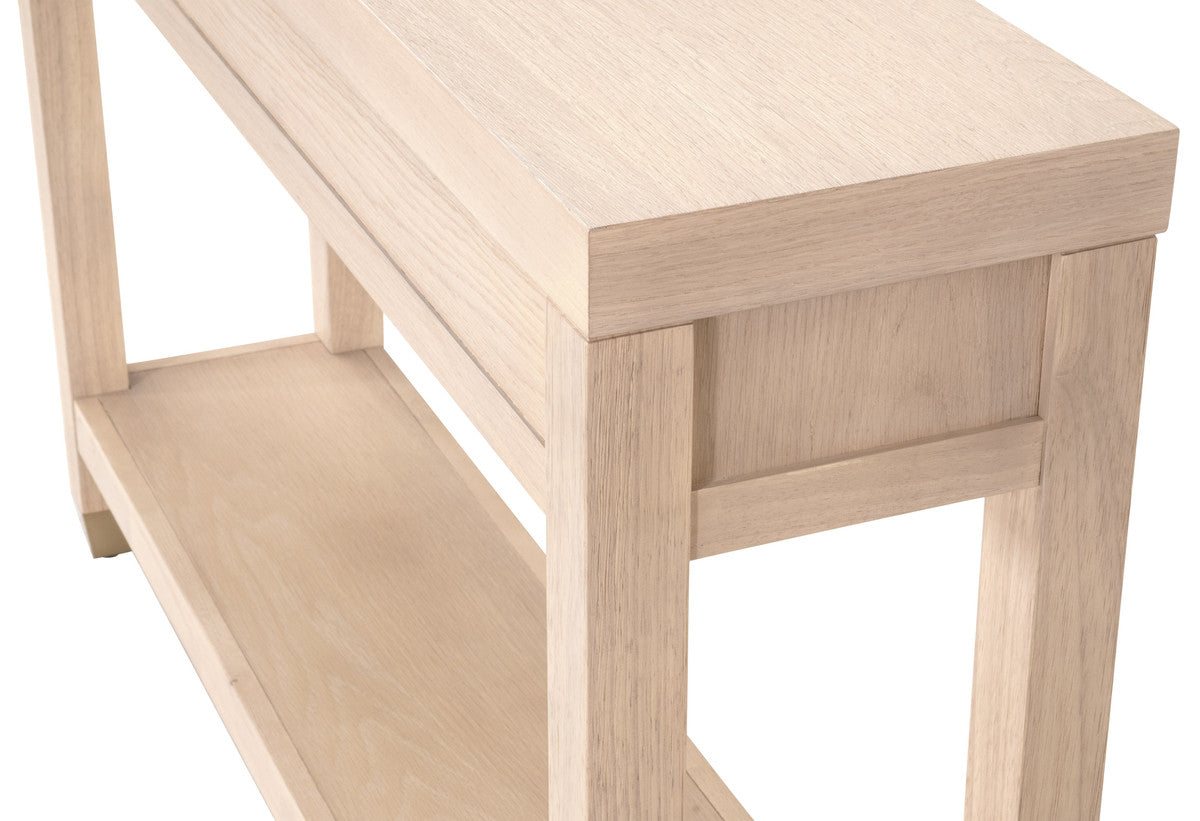 Essentials For Living's Elegant Stella Light Honey Oak Narrow Console Table