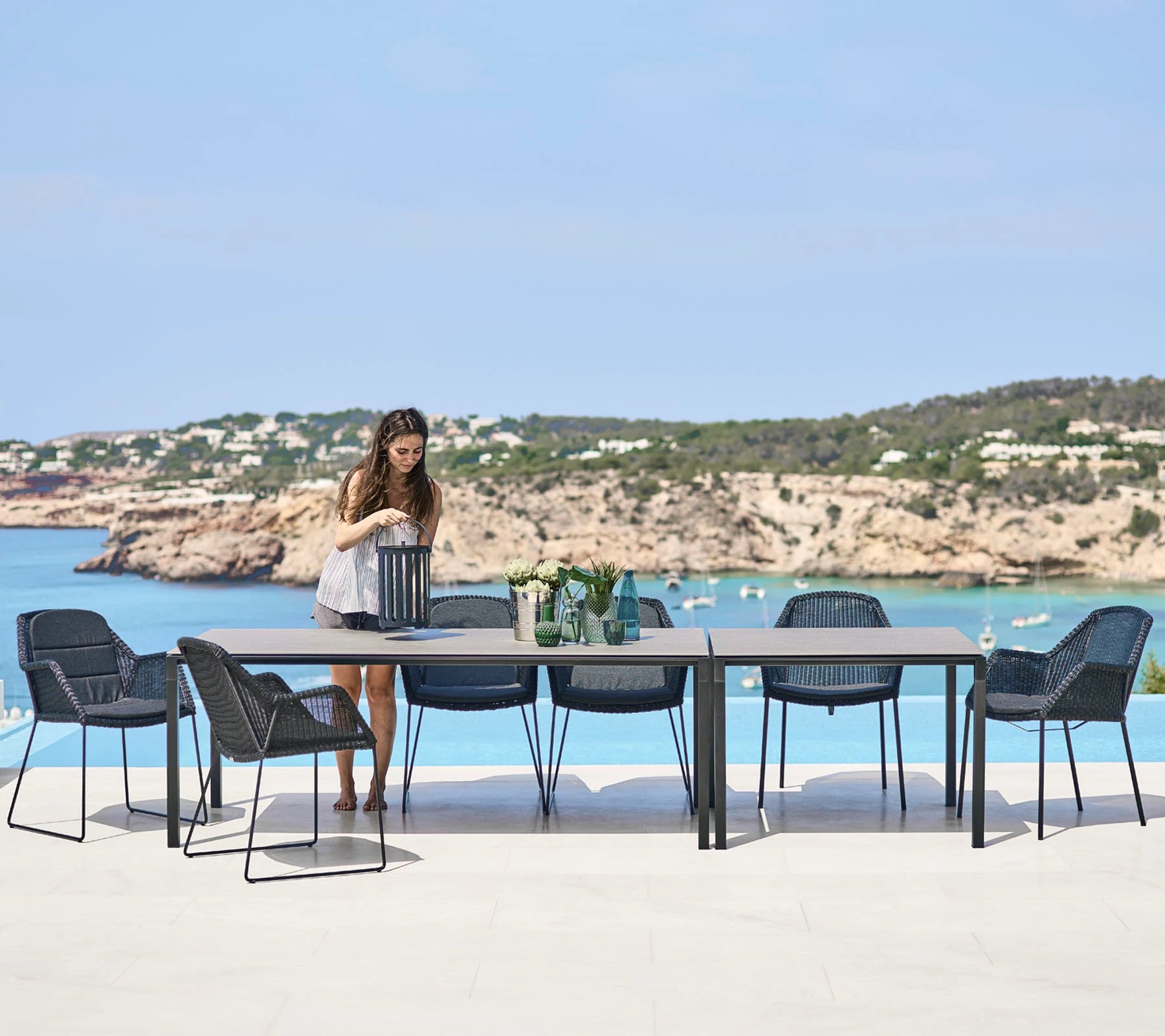 Cane-line Square-shaped Modern Pure Dining Table for Elegant Dining Spaces