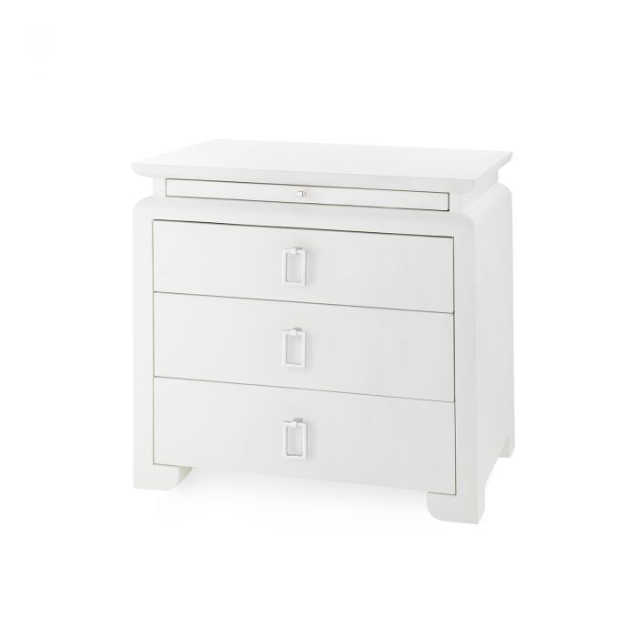Villa & House Elina Luxury 3-Drawer Side Table with Pull-Out Tray