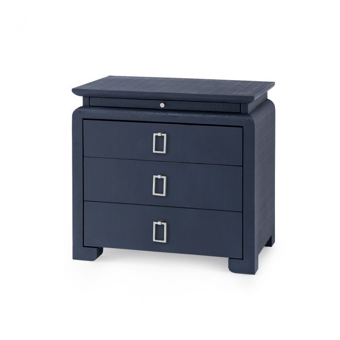 Villa & House Elina Luxury 3-Drawer Side Table with Pull-Out Tray