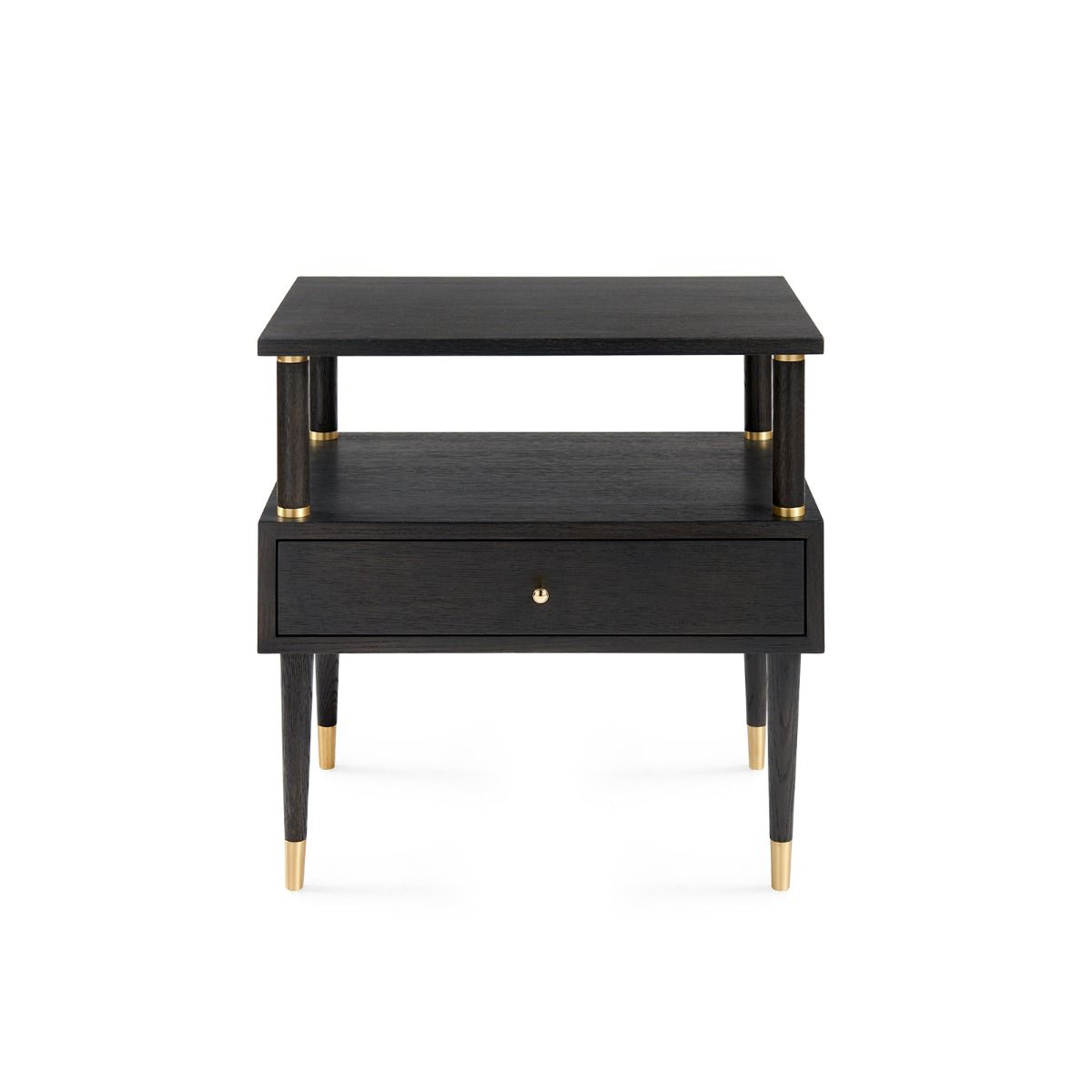 Villa & House Gabriel Single-Drawer Contemporary Side Table for End, Nightstand, or Drink Use
