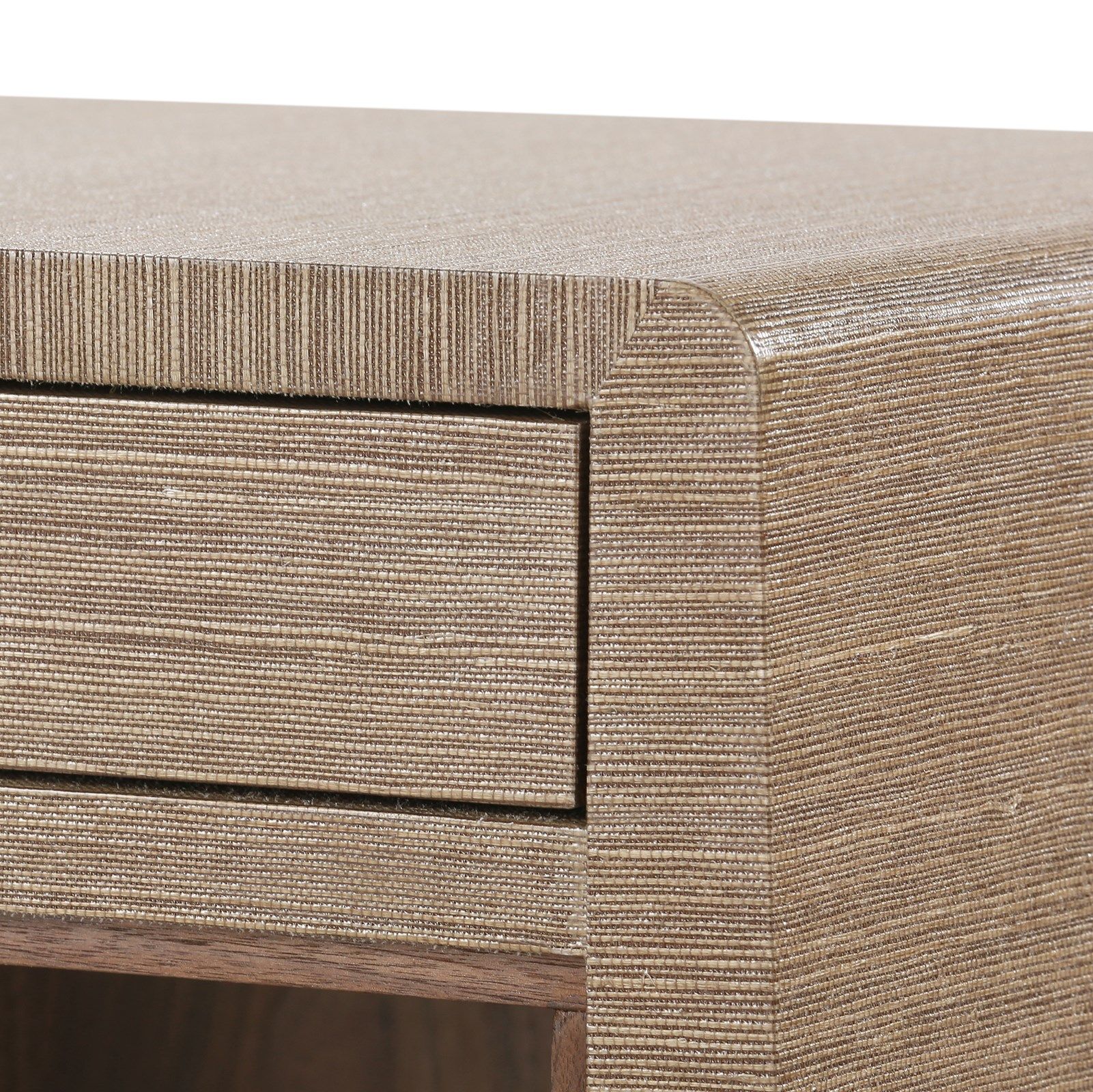 Villa & House Ming Flax Brown 2-Drawer Side Table with Elegant Design